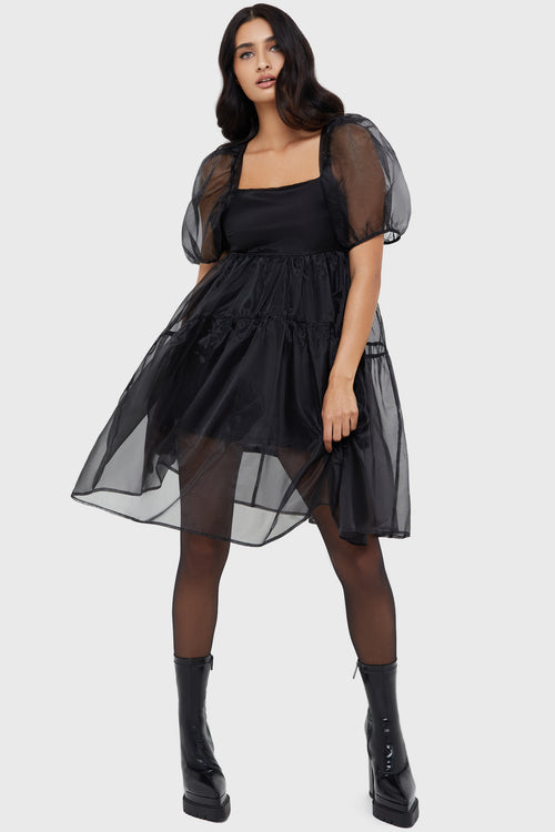 killstar Dancing Shadows Dress Black