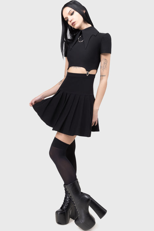 Killstar Darita Suspender Dress [B] Black