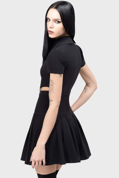 Killstar Darita Suspender Dress [B] Black