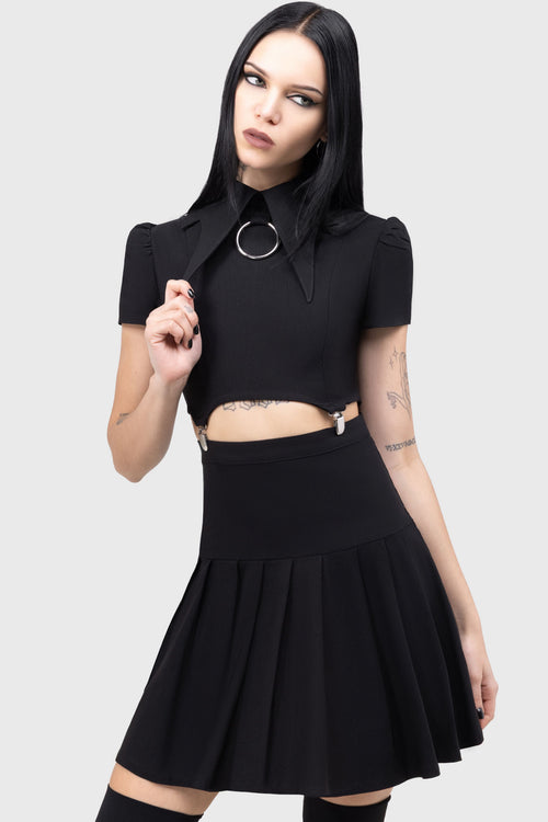 killstar Darita Suspender Dress [B] Black