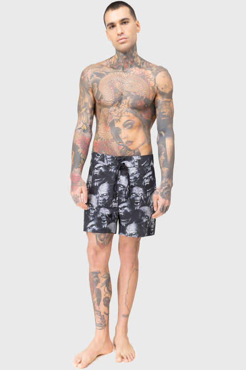 Killstar Dark Depths Swim Shorts Black