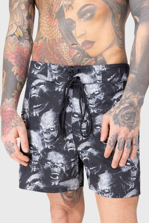 killstar Dark Depths Swim Shorts Black