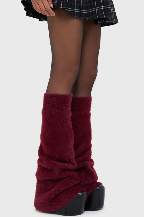 Killstar Dark Night Leg Warmers [Red] Red