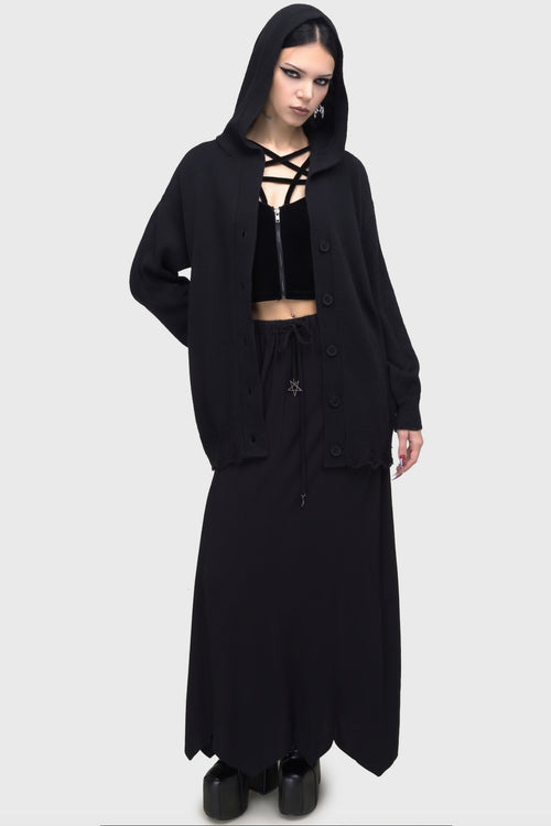 Killstar Darkmoor Academy Hooded Cardigan Black