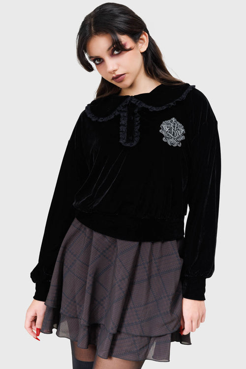 killstar Darkmoor Academy Sweatshirt Black