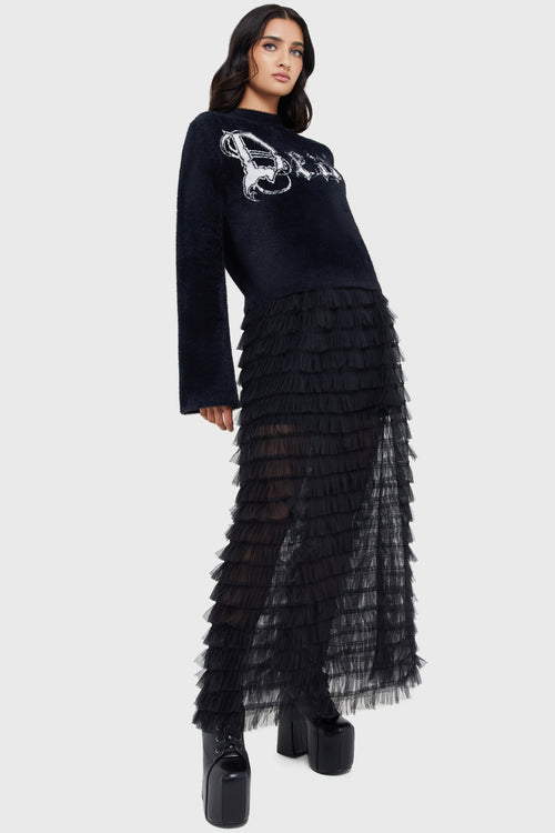 Killstar Dead Debbie Jumper Black/Ivory