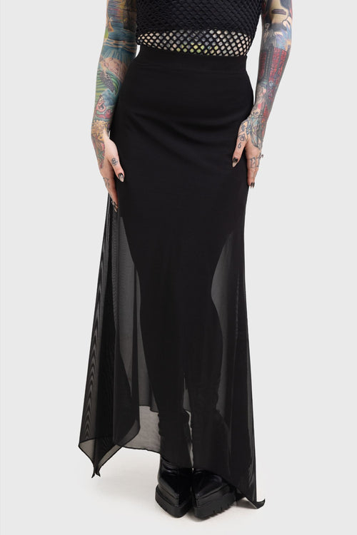 Killstar Death Star Maxi Skirt Black