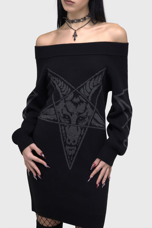 killstar Demontorn Sweater Dress Black