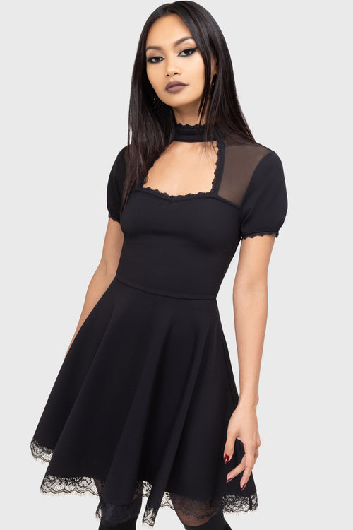 killstar Draculana Skater Dress [B] Black