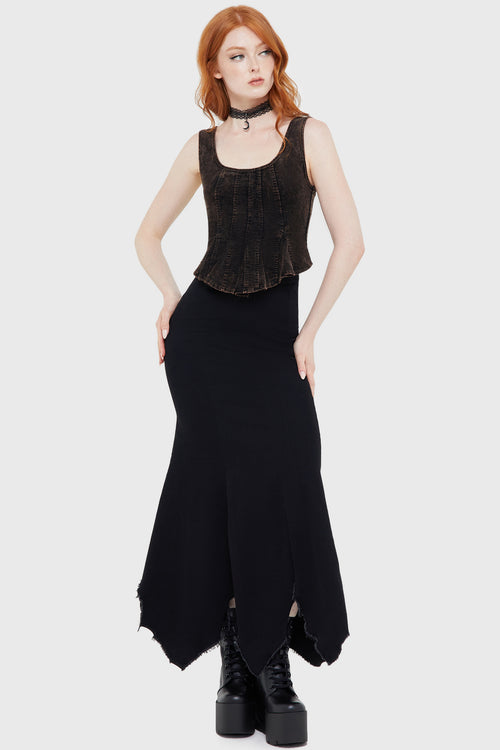 Killstar Dreadmire Corset Top Brown