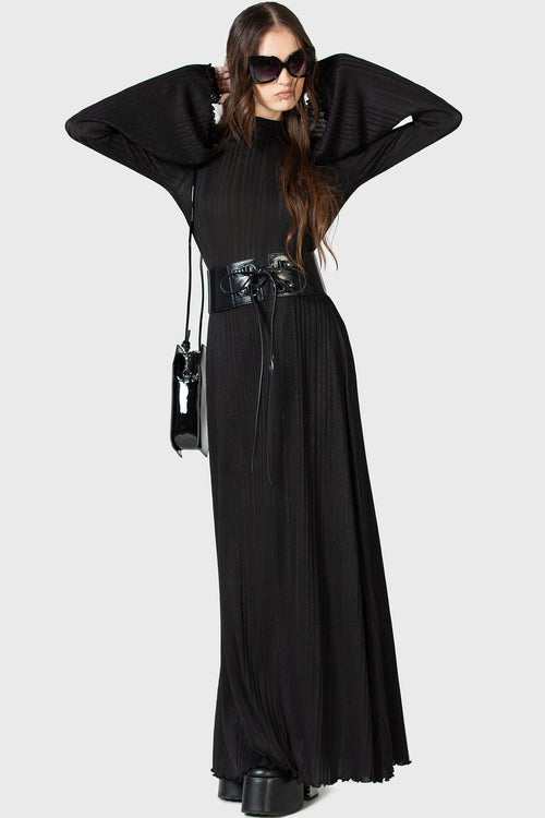 Killstar Drenched Grief Maxi Dress Black