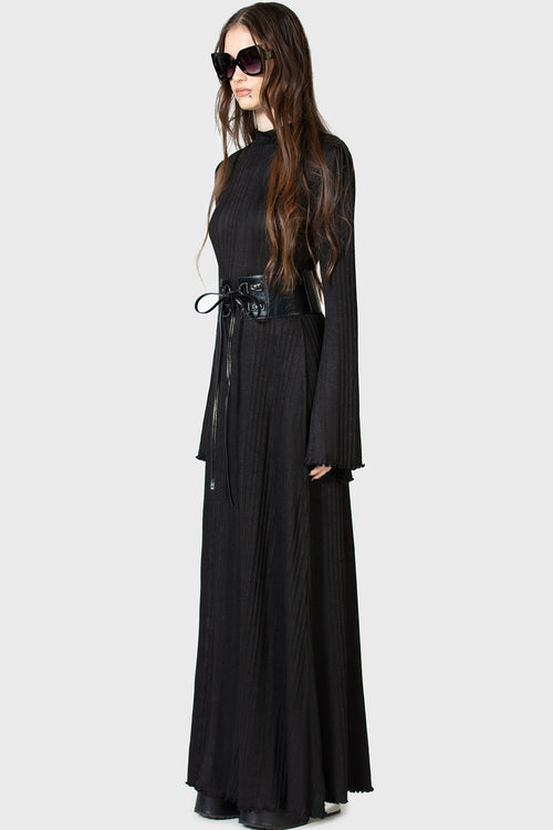 Killstar Drenched Grief Maxi Dress Black