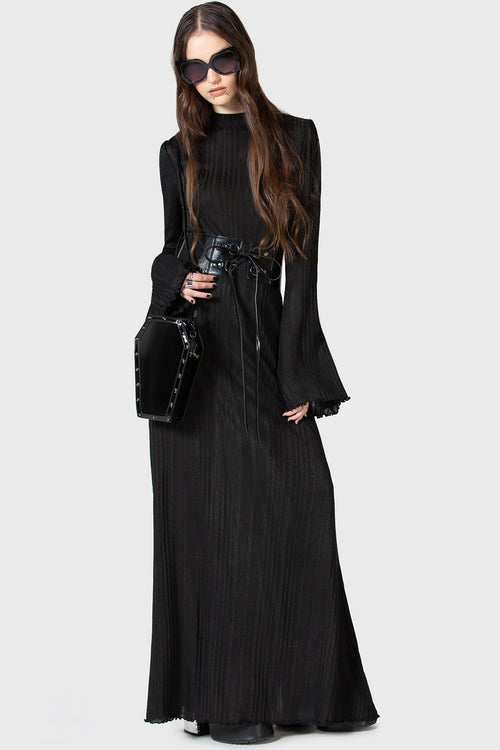 killstar Drenched Grief Maxi Dress Black