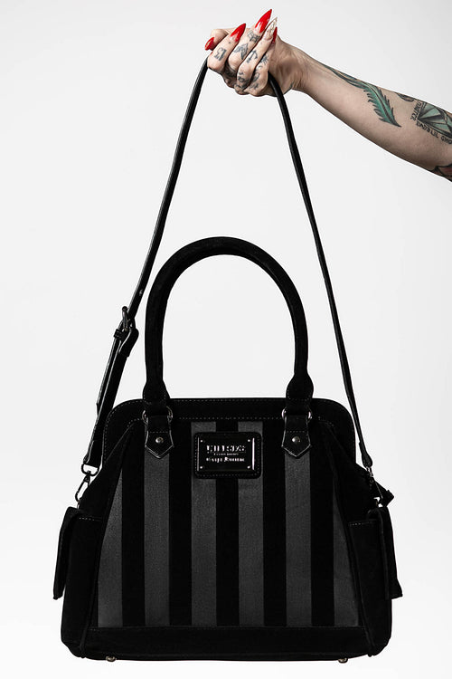 Killstar Earn Your Stripes Handbag Black