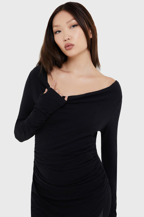 Killstar Ebony Hour Top Black