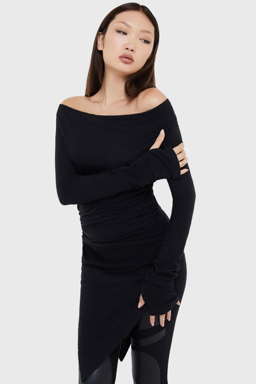 Killstar Ebony Hour Top Black