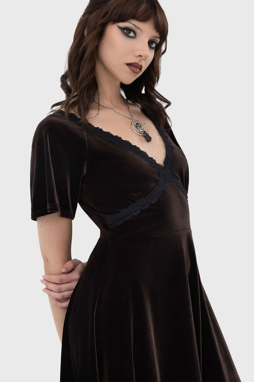 killstar Echelia Dress Sepia