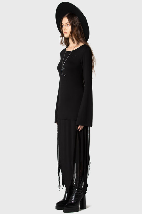 Killstar Echoed Darkness Tunic Top Black