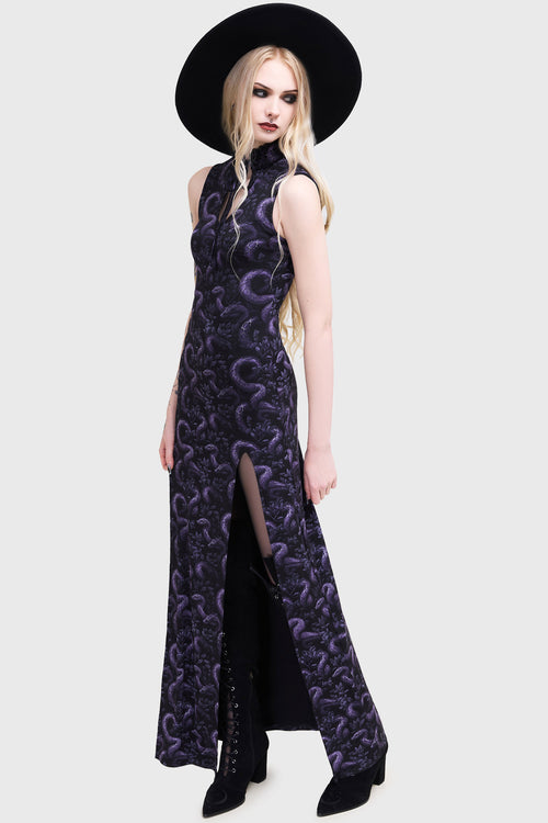killstar Eerie Pythia Dress Purple