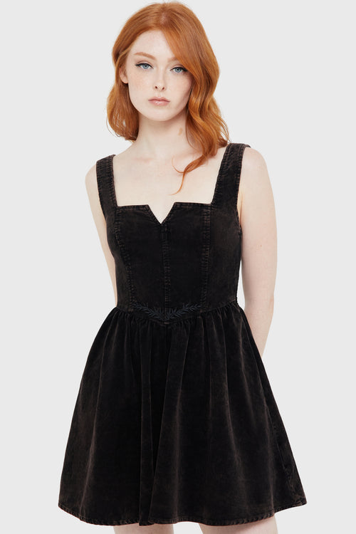 killstar Elderroot Mini Dress [BROWN] Brown