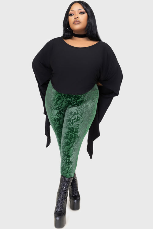 Killstar Emerald Envy Leggings Green