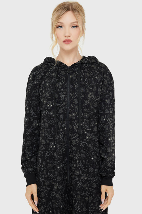 Killstar Enchantors Embrace Onesie Black/Grey