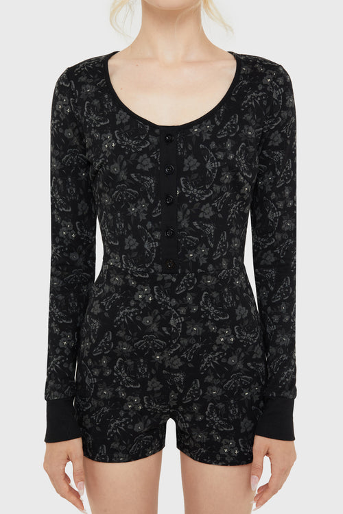 Killstar Enchantors Embrace Playsuit Black/Grey