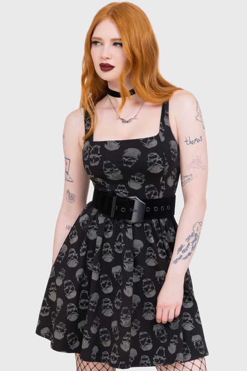 Killstar Enigma Dress Black/Grey