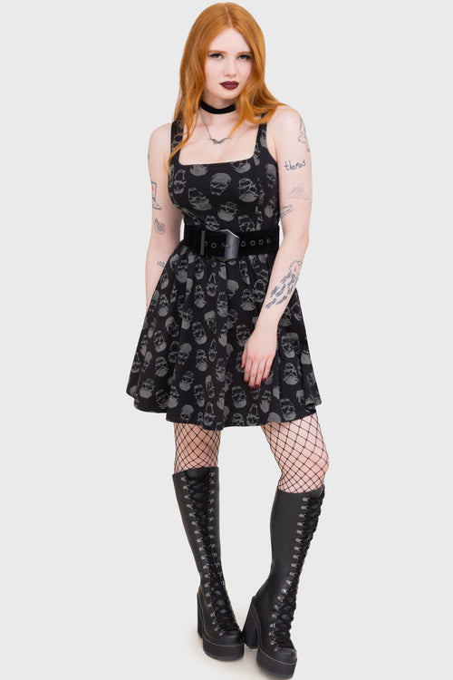 Killstar Enigma Dress Black/Grey