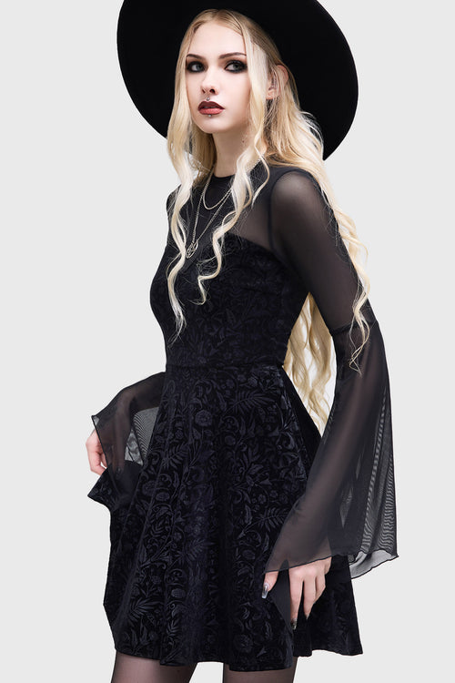 Killstar Enigma Garden Dress Black