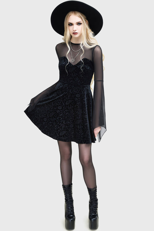 killstar Enigma Garden Dress Black