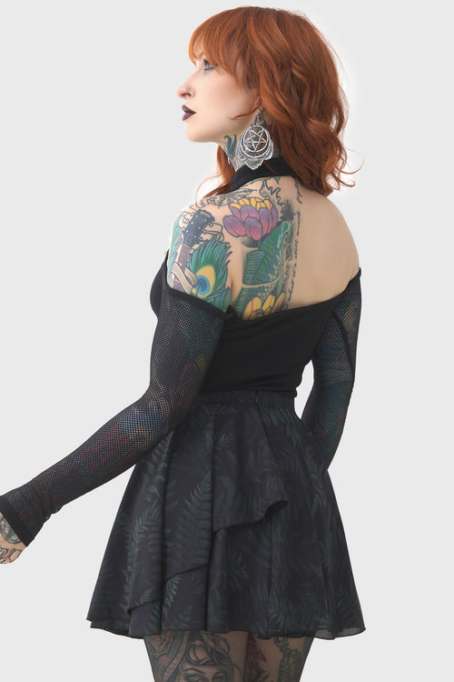 Killstar Equinoxx Skirt Black/Green