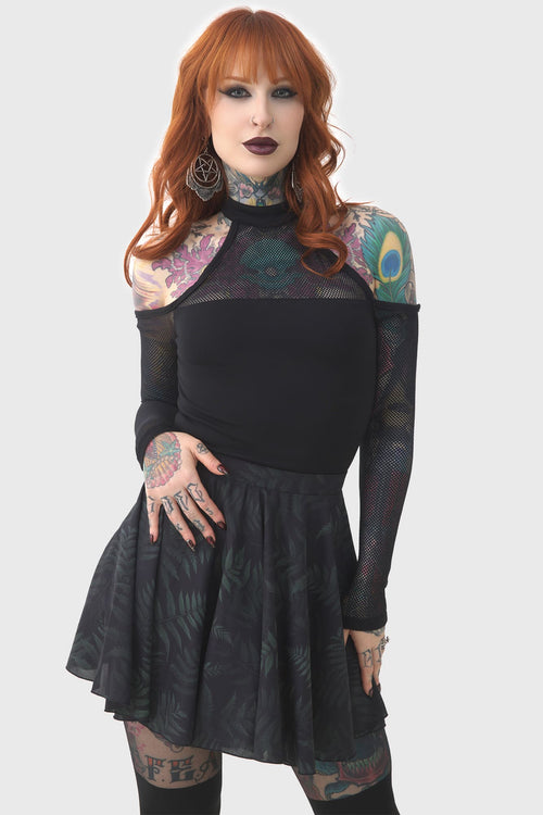 killstar Equinoxx Skirt Black/Green