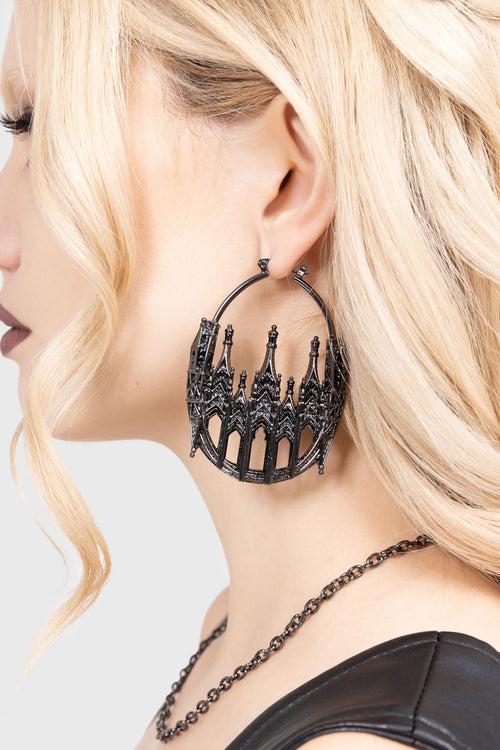 Killstar Eternal Chamber Earrings Gunmetal