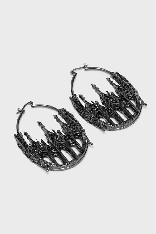 killstar Eternal Chamber Earrings Gunmetal