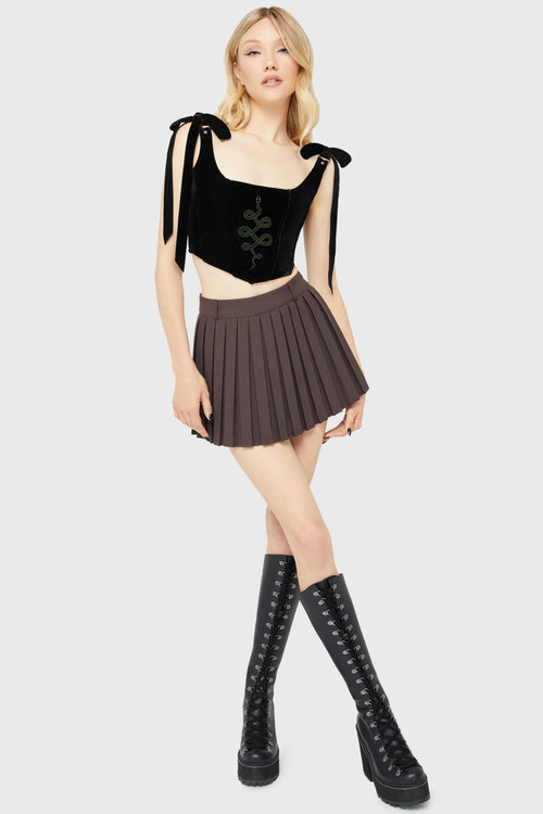 Killstar Eve's Venom Corset Top Black