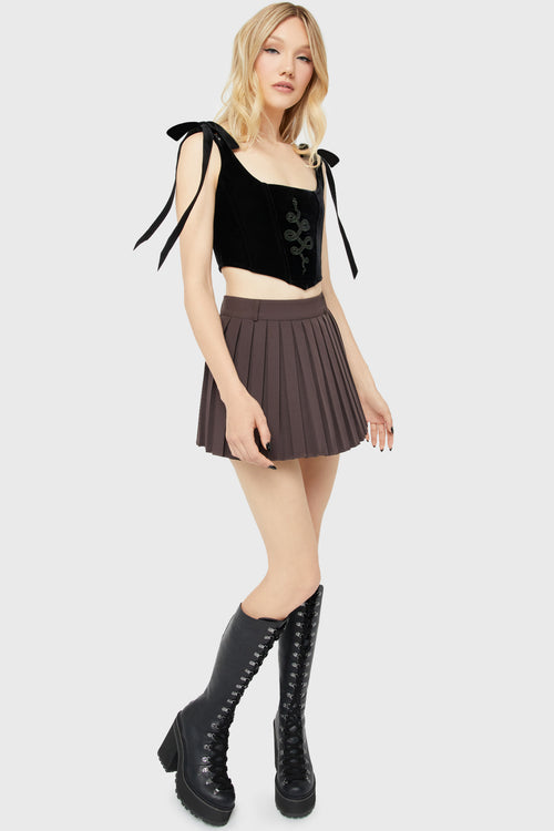 Killstar Eve's Venom Corset Top Black