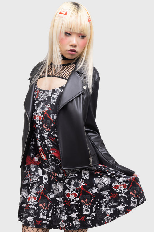 Killstar Evil Inside Skater Dress Multi