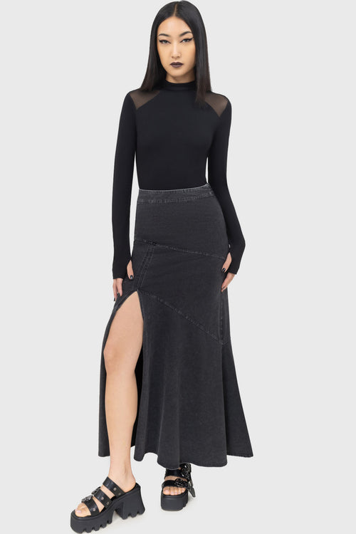 killstar Fallen Night Bodysuit Black