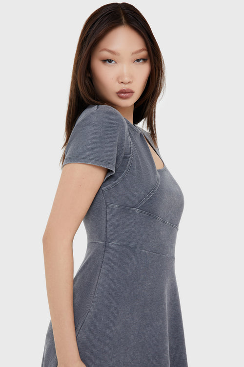 Killstar Fallen Vault Dress Grey