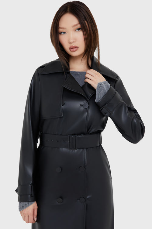 Killstar Falling Night Coat Black