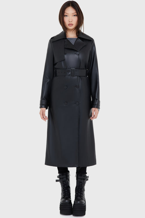 killstar Falling Night Coat Black