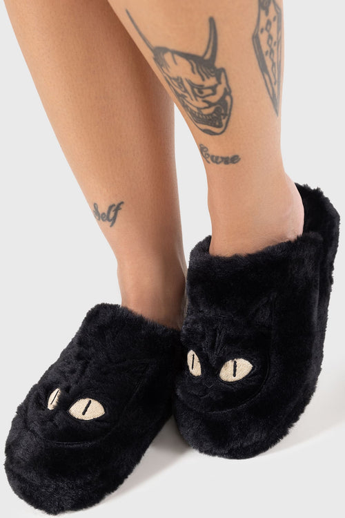 Killstar Familiar Woods Slippers Black