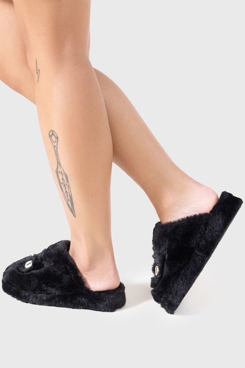 Killstar Familiar Woods Slippers Black