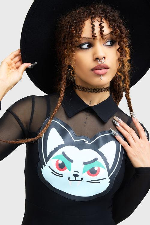 Killstar Feeling Fangtastic Skater Dress Black