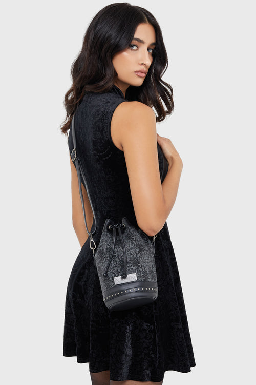 Killstar Fiend's Secret Bucket Bag Black/Grey