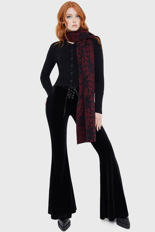 Killstar Fiend Scarf Black/Red