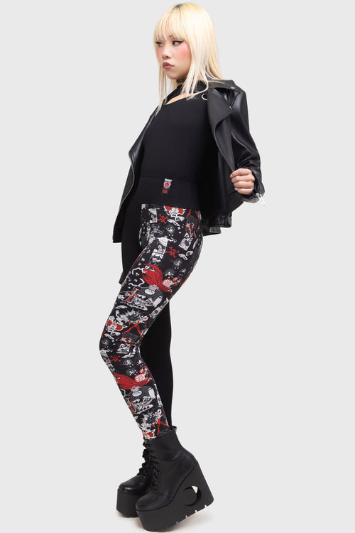 killstar Fighting Crime Leggings Multi