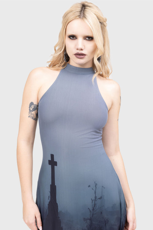 Killstar Final Rest Dress Gunmetal