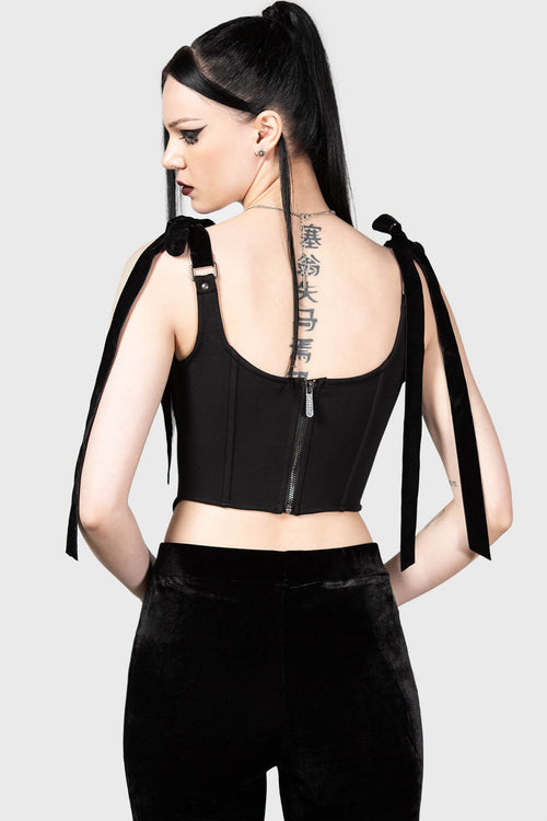 Killstar Flora Corset Top Black